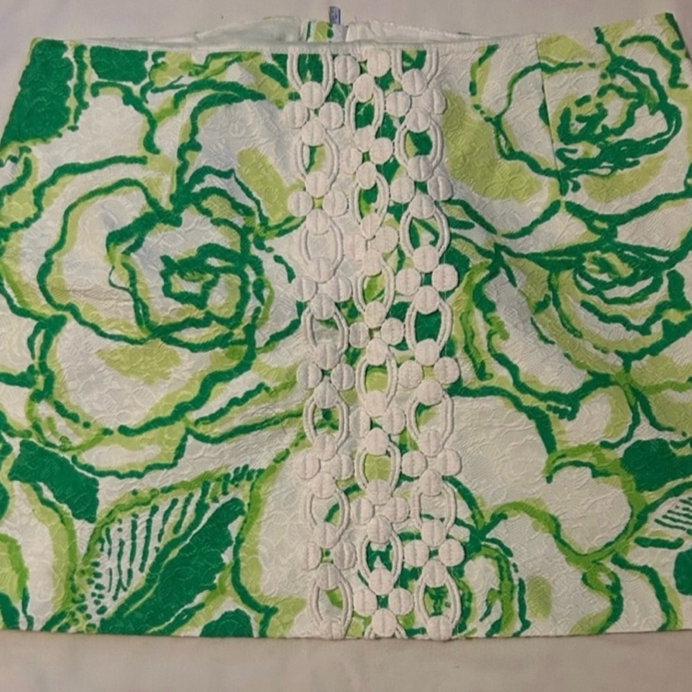Lilly Pulitzer Green Floral Skirt